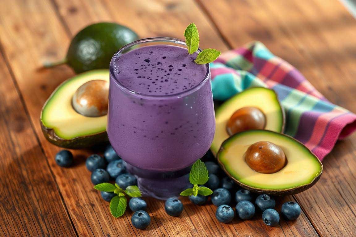 Creamy Avocado Blueberry Smoothie Recipe