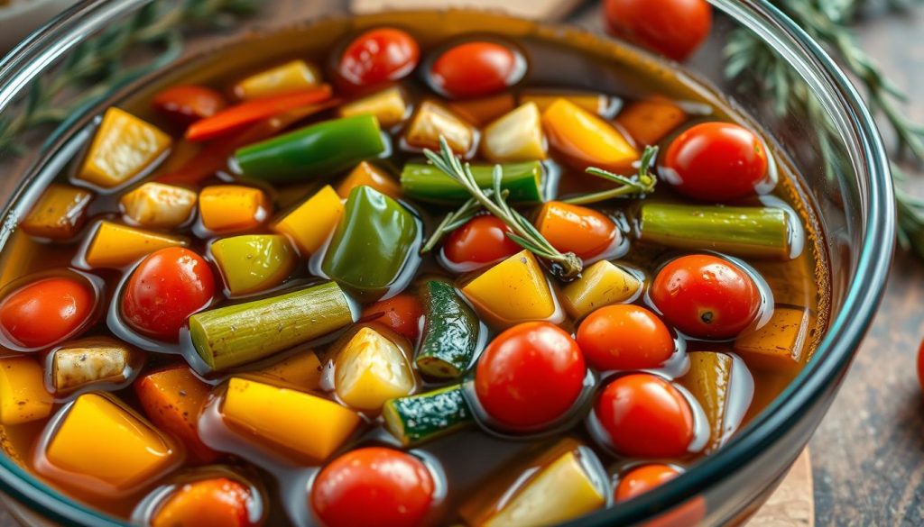 Marinating Vegetables for New Year's Feast