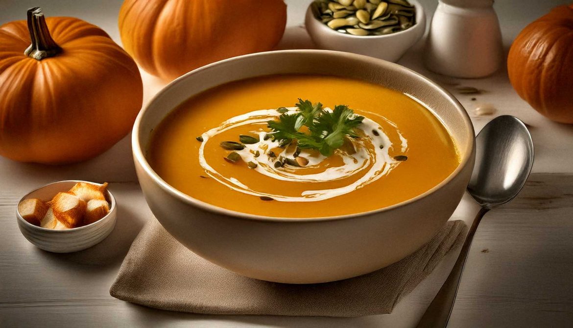 Classic Pumpkin Ginger Soup with Coconut Milk