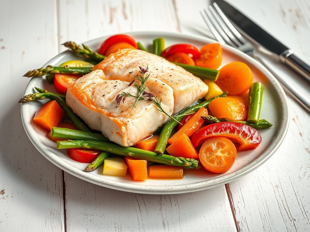 Steamed Salmon on a Vegetable Bed – A Healthy Delight