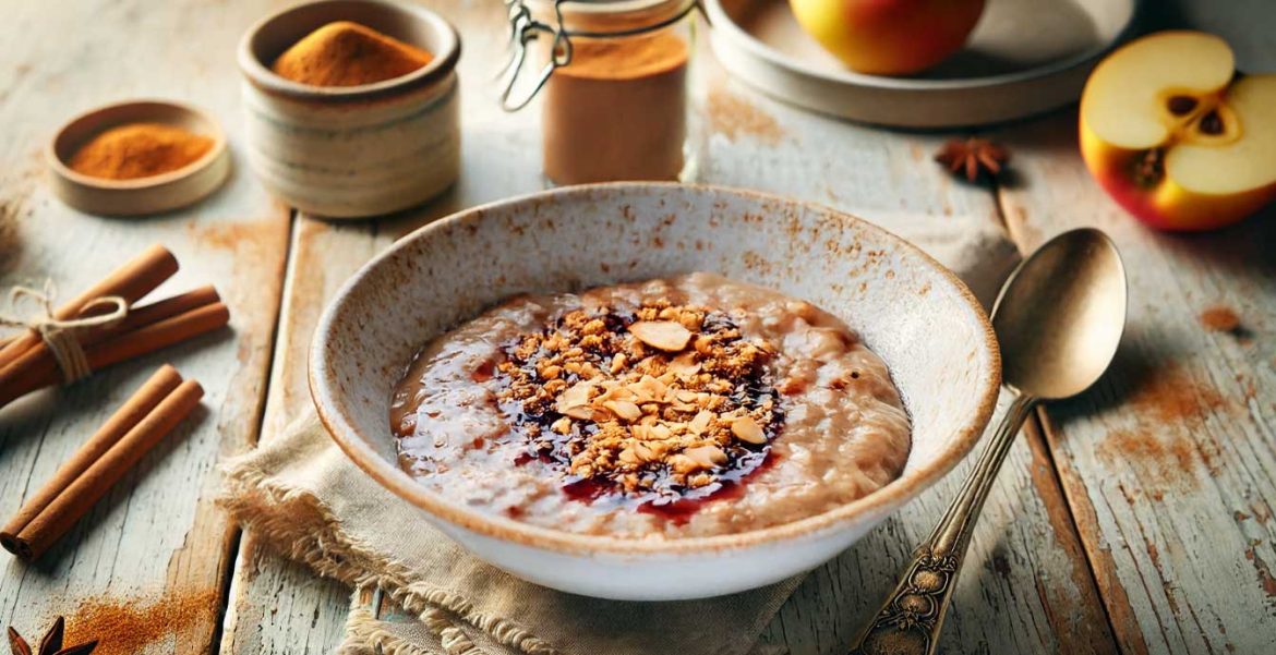 Cinnamon Porridge with Apple Compote – A Cozy Breakfast