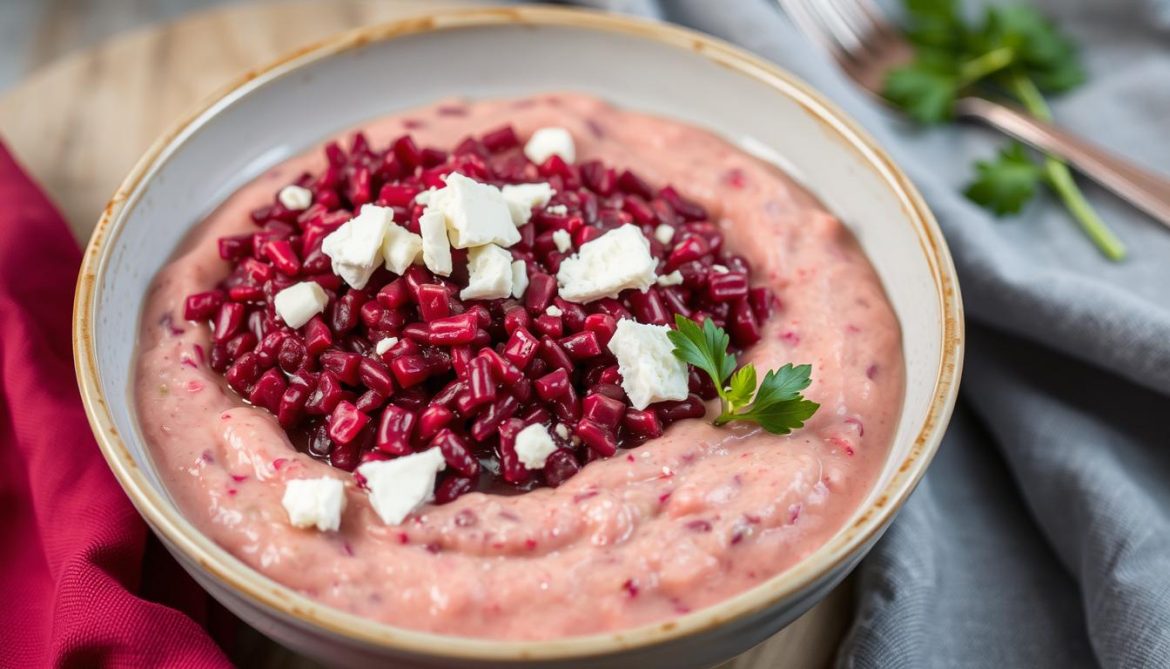 Creamy Beetroot Risotto with Goat Cheese Recipe