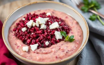 Beetroot Risotto with Goat Cheese