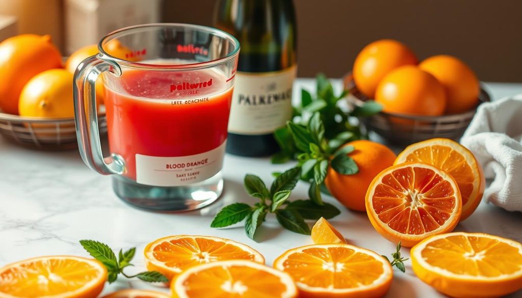 Blood Orange Spritz Batch Preparation