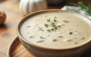 Creamy Mushroom Soup with Thyme