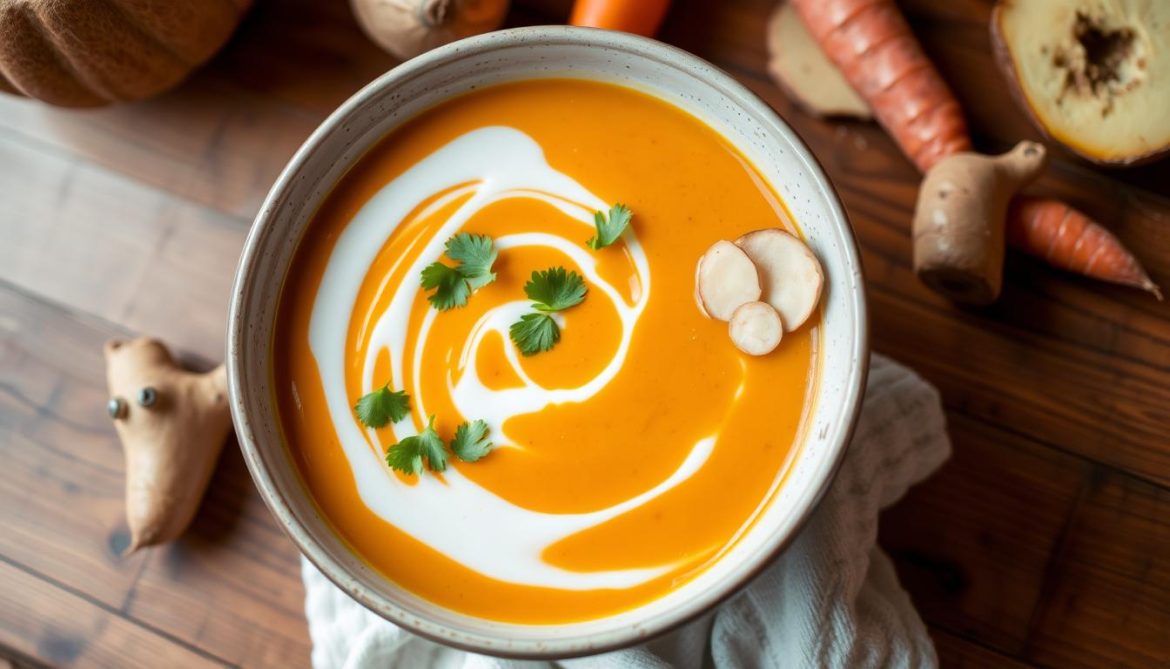 Creamy Ginger Carrot Soup with Coconut Milk Recipe