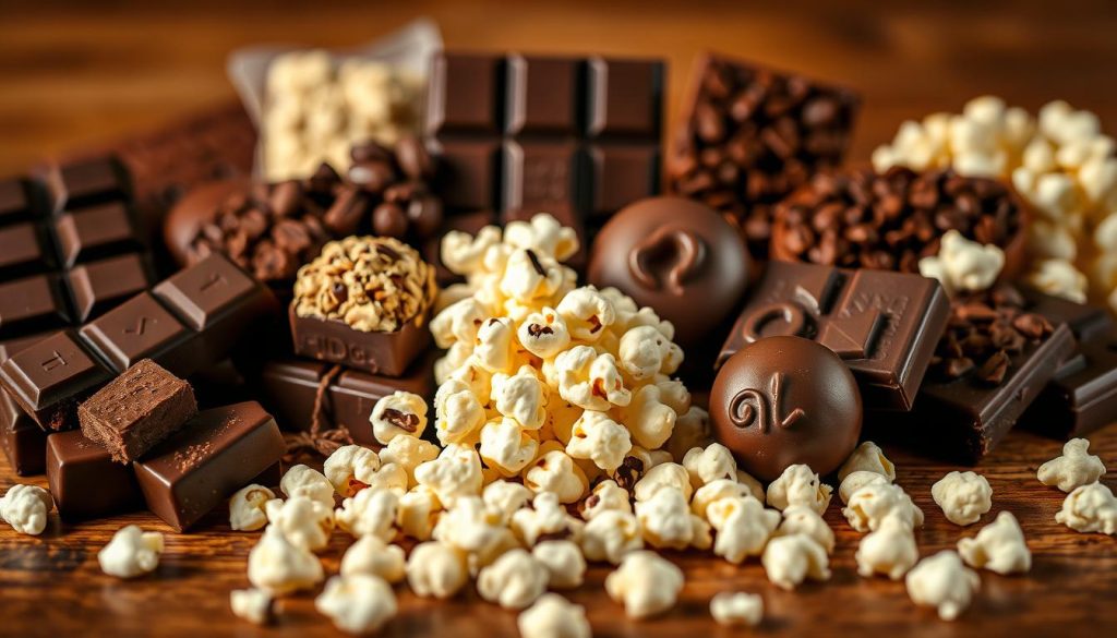 Gourmet Chocolate Selection for Popcorn Coating