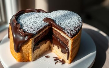 Heart Cake with Chocolate Filling