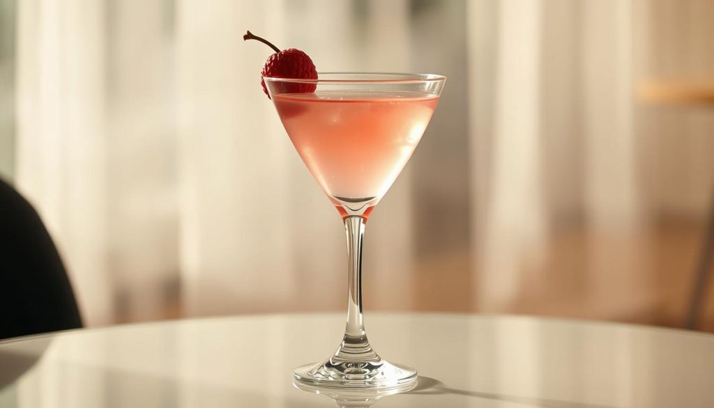 Rose Martini with Lychee Preparation