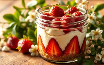 Strawberry Cheesecake in a Jar